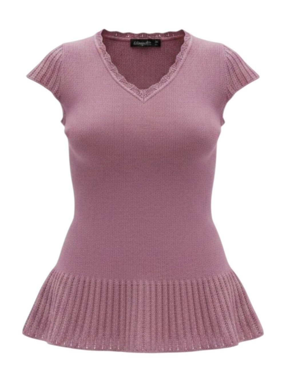 b.i.g.a.y.c.d.a. Mauve Pink Knit Top Size XL